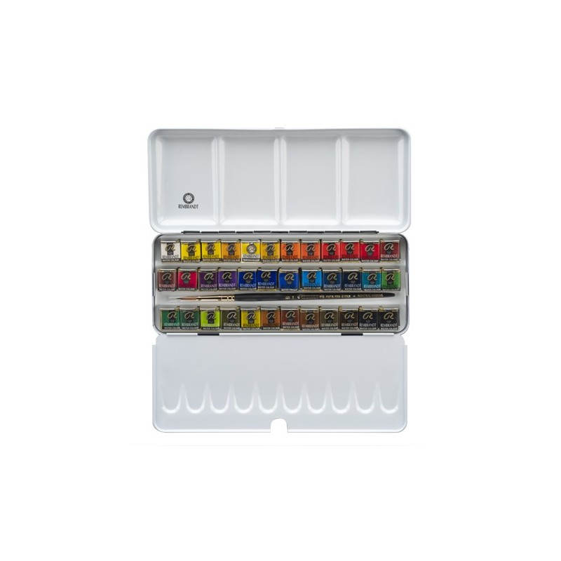 Fine art shop - Metallic box 24 watercolors Rembrandt | totenart.com