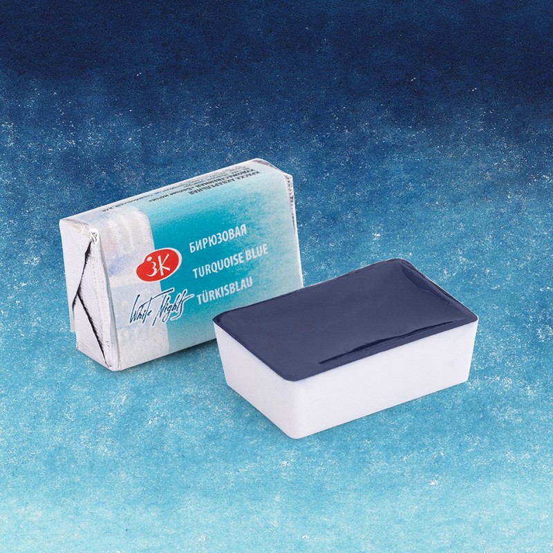 Fine art shop - White Nights Watercolors in godet Turquoise Blue 507 | totenart.com