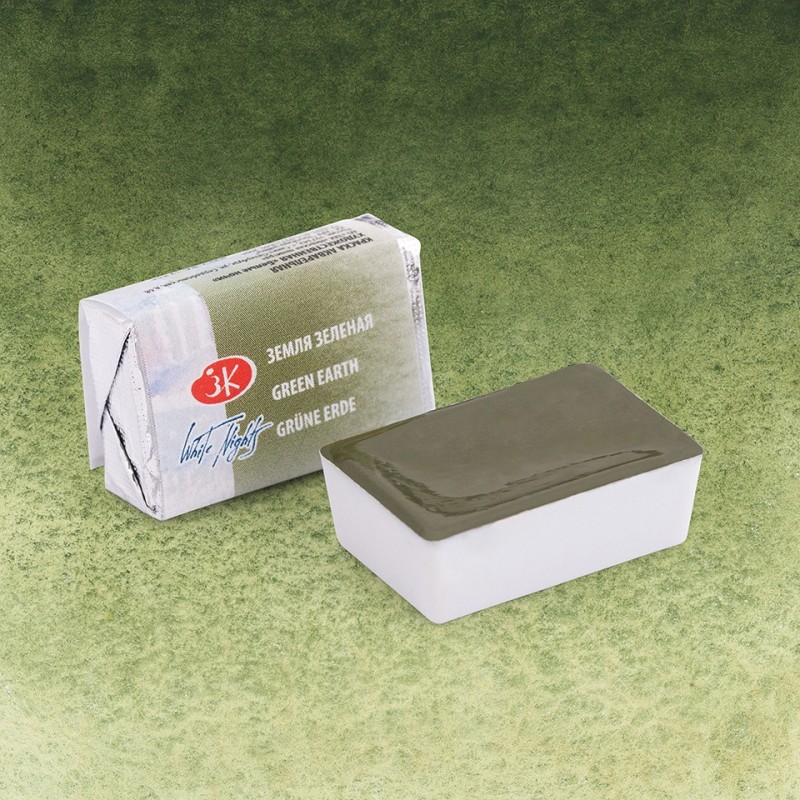 Fine art shop - White Nights Watercolors in godet Earth Green 730 | totenart.com