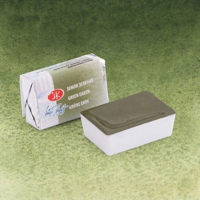 Fine art shop - White Nights Watercolors in godet Earth Green 730 | totenart.com