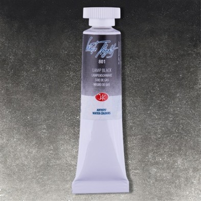 Fine art shop - White Nights Watercolors in tube 10 ml. Lamp Black 801 | totenart.com
