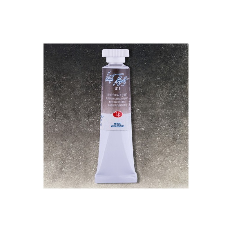 Fine art shop - White Nights Watercolors in tube 10 ml. Ivory Black Hue 811 | totenart.com