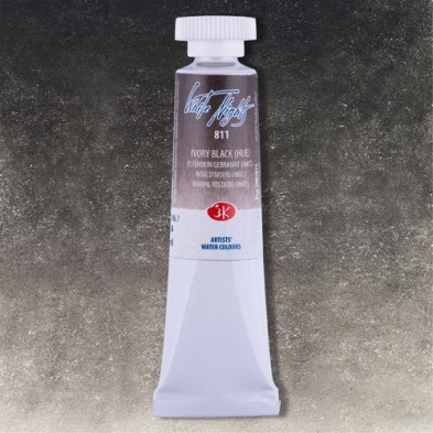 Fine art shop - White Nights Watercolors in tube 10 ml. Ivory Black Hue 811 | totenart.com