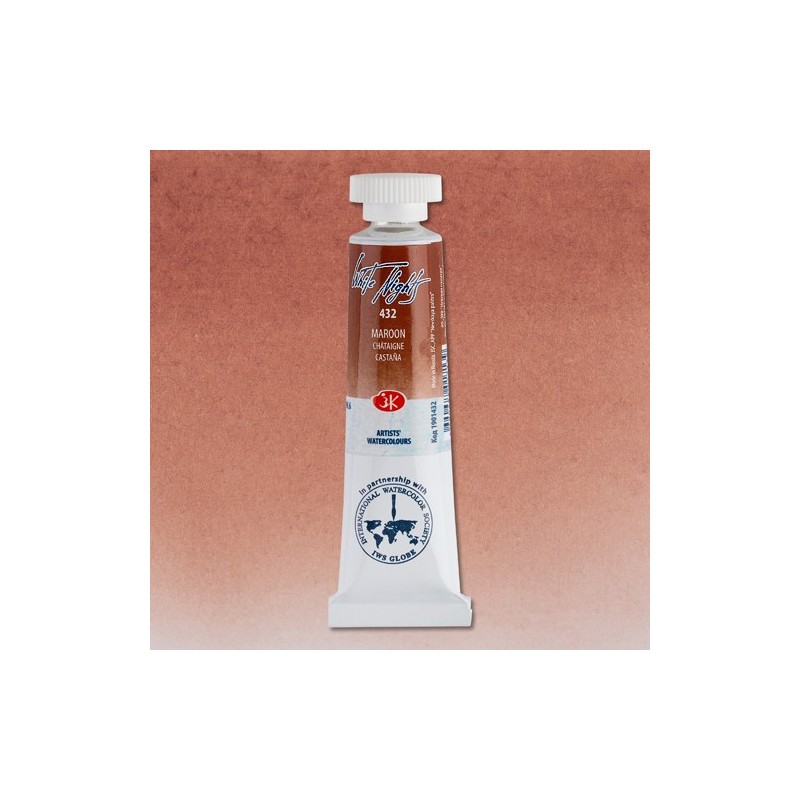 Fine art shop - White Nights Watercolors in tube 10 ml. Maroon 432 | totenart.com