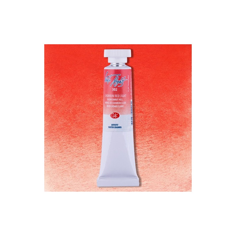 Fine art shop - White Nights Watercolors in tube 10 ml. Cadmium Red Light 302 | totenart.com