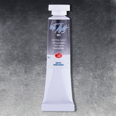 Fine art shop - White Nights Watercolors in tube 10 ml. Neutral Black 805 | totenart.com