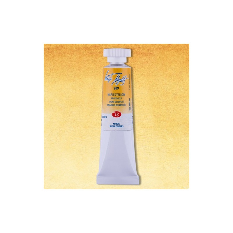 Fine art shop - White Nights Watercolors in tube 10 ml. Naples Yellow 209 | totenart.com
