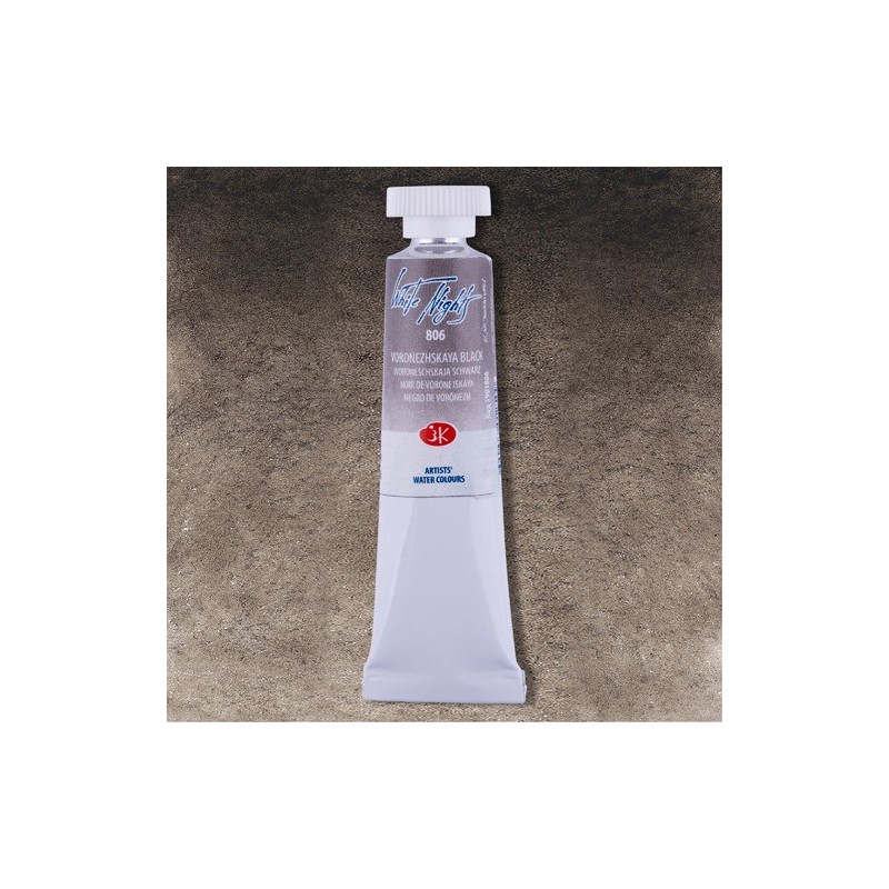 Fine art shop - White Nights Watercolors in tube 10 ml. Voroneshkaya Black 806 | totenart.com