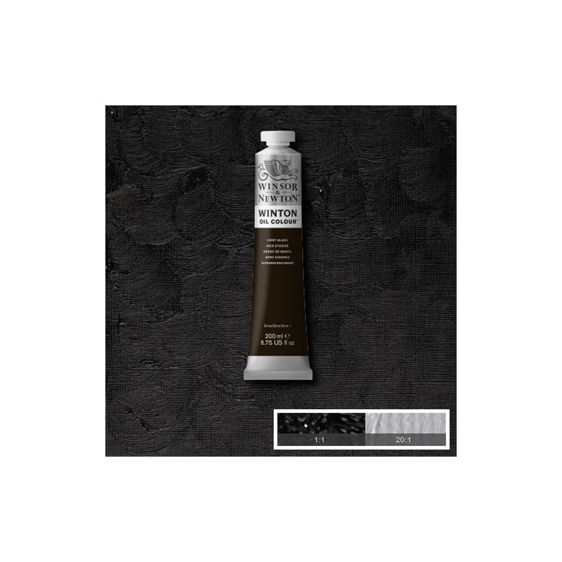 Fine art shop - Oil Winton W&N, Ivory Black, 200 ml. | totenart.com