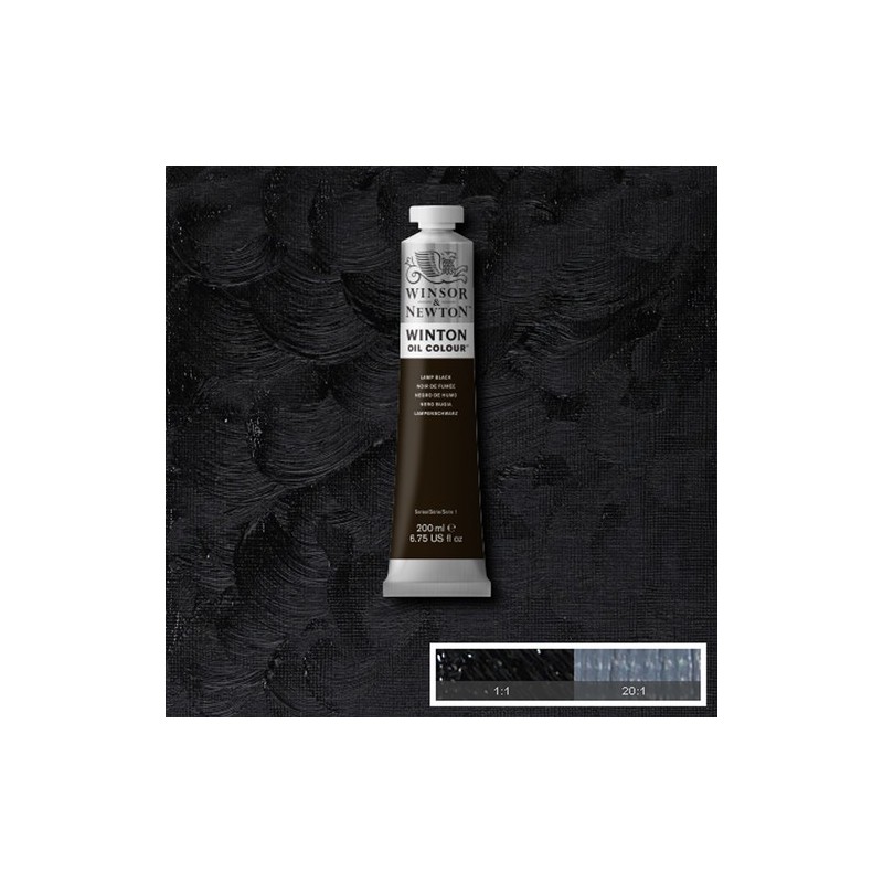 Fine art shop - Oil Winton W&N, \nLamp black, 200 ml. | totenart.com