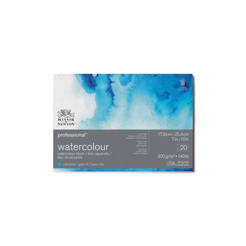  Fine art shop - Watercolor pad, 20 s, 300 g,  17,8 x 25,4 cm, Winsor&Newton | totenart.com