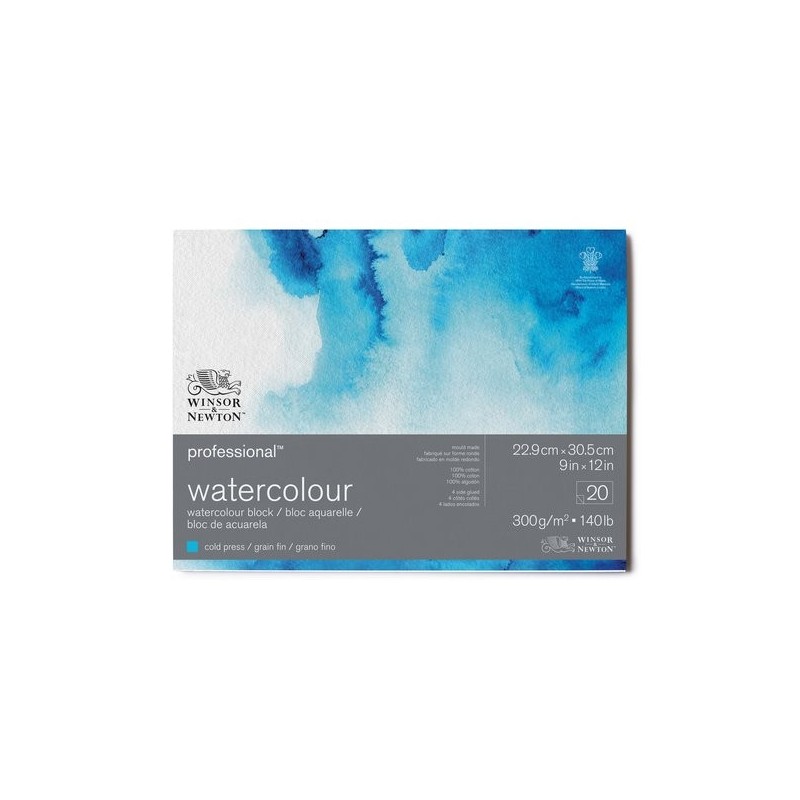  Fine art shop - Watercolor pad, 20 s, 300 g, 22,9 x 30,5 cm, Winsor&Newton | totenart.com