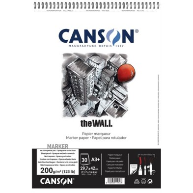 Fine art shop - Canson The Wall 200 gr, A3+, block 30 s. | totenart.com