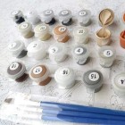 Fine art shop - Paint by numbers kit box \"Chaton Reflet Tigre\", 40x50cm, Figured\'Art | totenart.com 