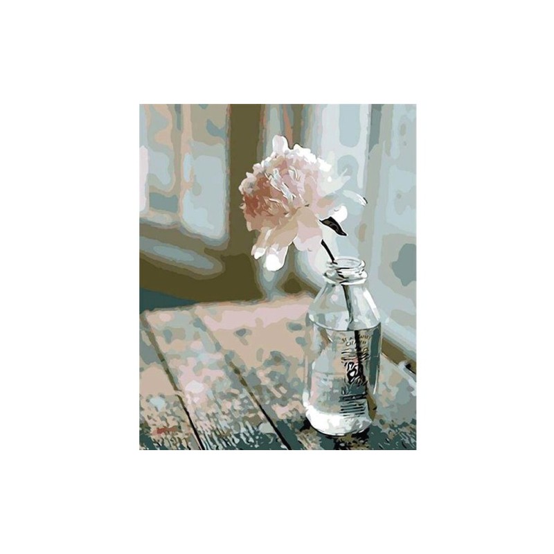 Fine art shop - Paint by numbers kit box \"Fleur Blanche\", 40x50cm, Figured\'Art | totenart.com 