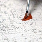 Fine art shop - Paint by numbers kit box \"Pleine Lune aux reflets\", 40x50cm, Figured\'Art | totenart.com 