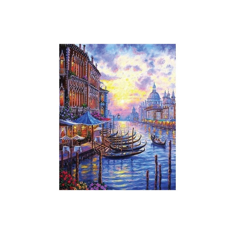 Fine art shop - Paint by numbers kit box \"Le Grand Canal de Venise\", 40x50cm, Figured\'Art | totenart.com 