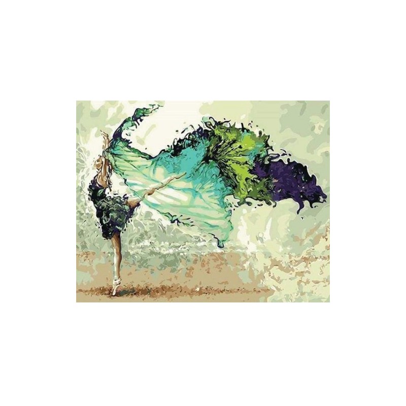 Fine art shop - Paint by numbers kit box \"Ballerine Moderne\", 40x50cm, Figured\'Art | totenart.com 