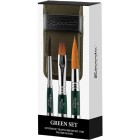 Fine art shop - Green bag with 3 travel watercolor brushes Escoda\n | totenart.com