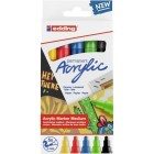 Fine art shop - Pack 5 Edding Acrylic Markers, medium line basic tones | totenart.com