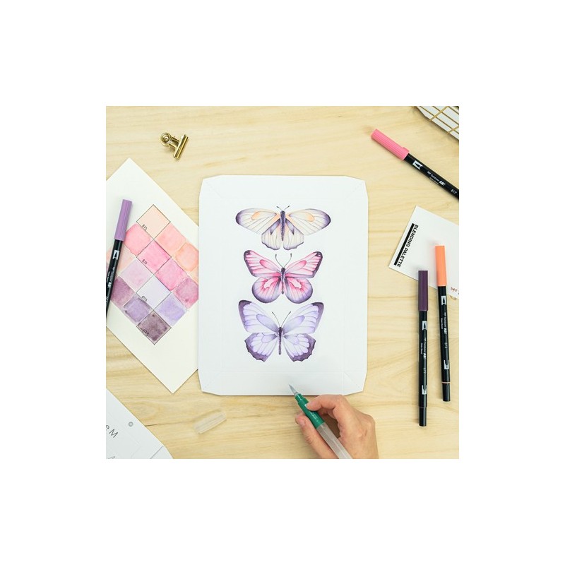 Fine art shop - Watercolor Tombow Canvas Set, Elegant Butterflies | totenart.com\n