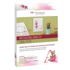 Fine art shop - Watercolor Tombow Canvas Set, Floral letters | totenart.com\n