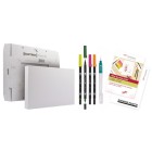 Fine art shop - Watercolor Tombow Canvas Set, Floral letters | totenart.com\n