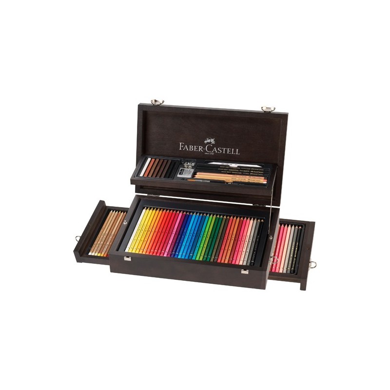  Fine art shop - Wooden case \"Art & Graphic Collection\" 125 pieces Faber Castell | totenart.com