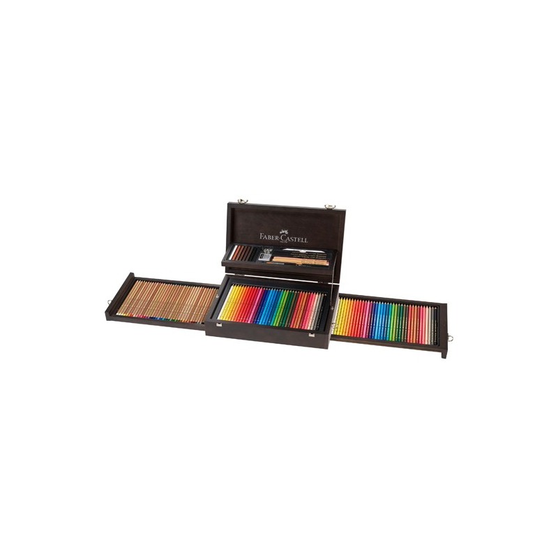  Fine art shop - Wooden case \"Art & Graphic Collection\" 125 pieces Faber Castell | totenart.com