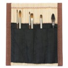 Fine art shop - Set of 6 travel brushes in bamboo case, 16 cm, Raphaël | totenart.com