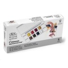 Fine art shop - Box 8 watercolors Cotman 1/2 godet and brush Winsor & Newton, Portrait | totenart.com