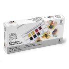 Fine art shop - Box 8 watercolors Cotman 1/2 godet and brush Winsor & Newton, Floral | totenart.com