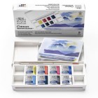 Fine art shop - Box 8 watercolors Cotman 1/2 godet and brush Winsor & Newton, Skyscape | totenart.com