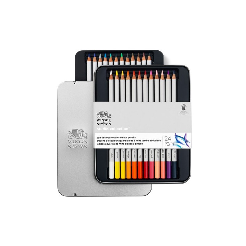  Fine art shop - Watercolor pencils box Studio Collection Winsor&Newton 24 uds.  | totenart.com