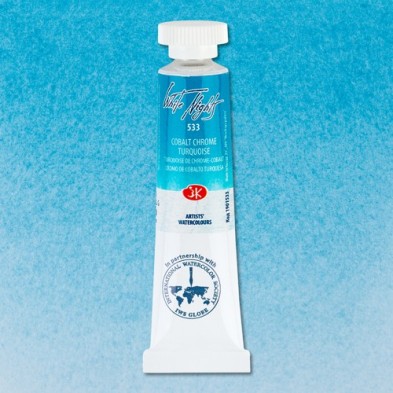 Fine art shop - White Nights Watercolors in tube 10 ml. Cobalt Chrome Turquoise 533 | totenart.com