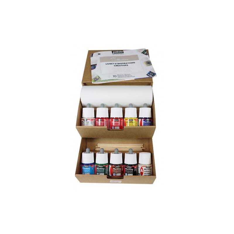 Fine art shop - Marbling Collection Box 10x45 ml. Pebeo | totenart.com 