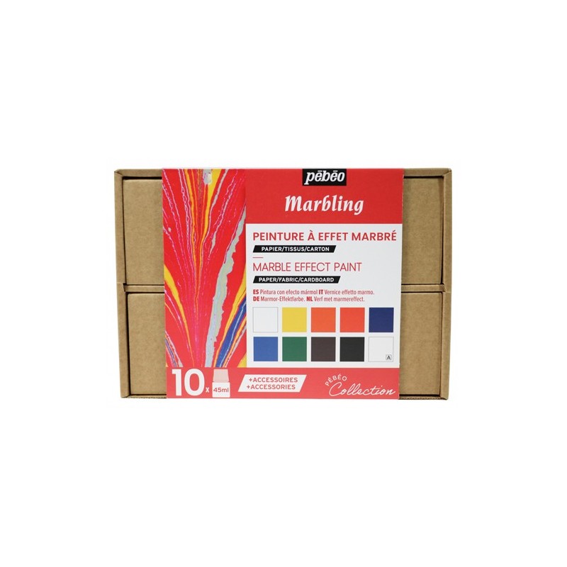 Fine art shop - Marbling Collection Box 10x45 ml. Pebeo | totenart.com 