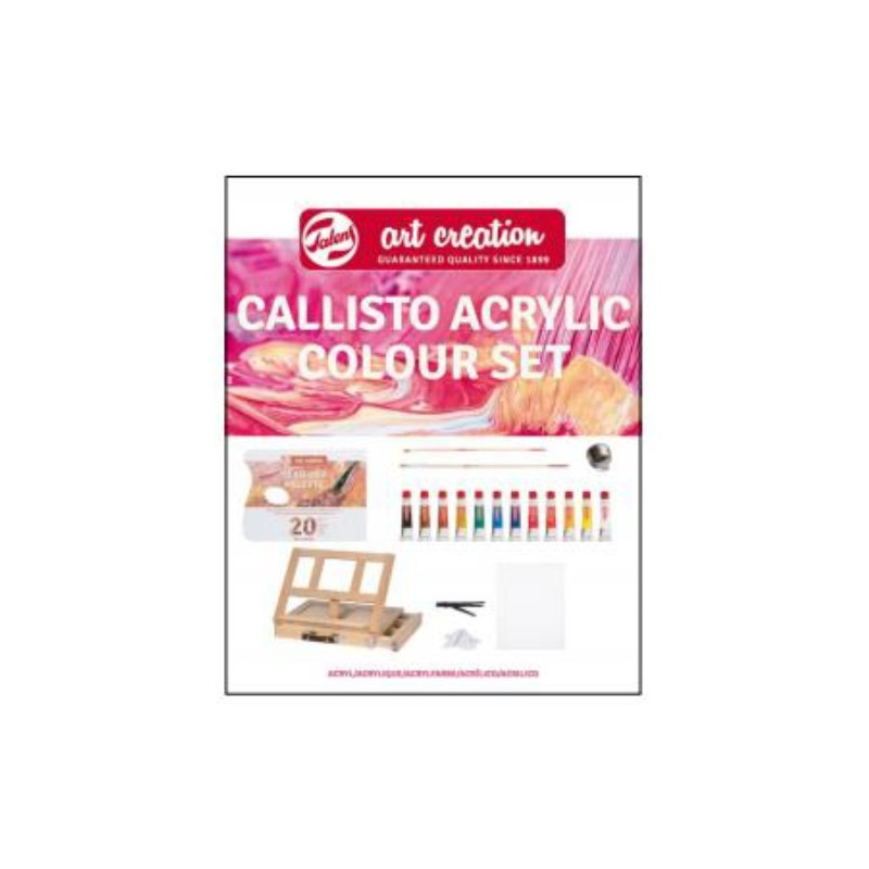 Fine art shop - Callisto Set Acrylic Art Creation 12 colors (12 ml) + Easel Box | totenart.com