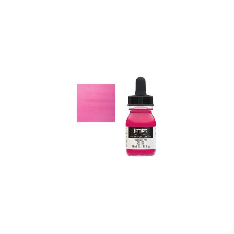 Fine art shop - Liquitex Acrylic Ink Fluorescent Rose, 30 ml. | totenart.com