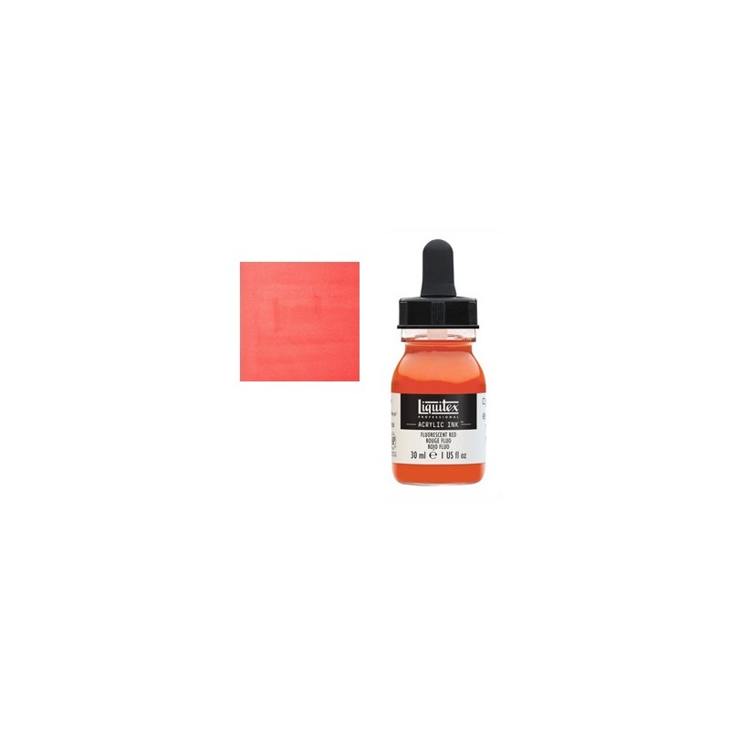 Fine art shop - Liquitex Acrylic Ink Fluorescent Red, 30 ml. | totenart.com