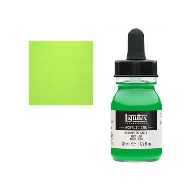 Fine art shop - Liquitex Acrylic Ink Fluorescent Green, 30 ml. | totenart.com