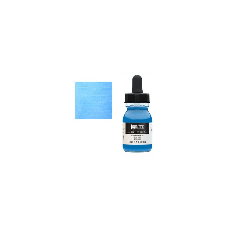 Fine art shop - Liquitex Acrylic Ink Fluorescent Blue, 30 ml. | totenart.com