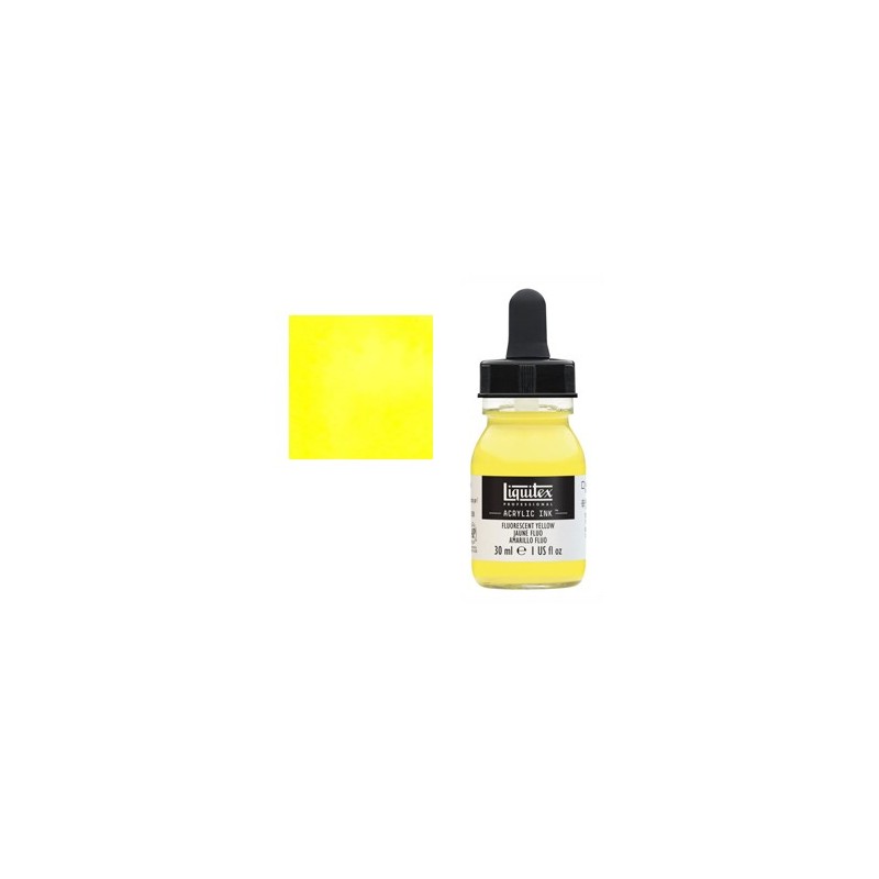 Fine art shop - Liquitex Acrylic Ink Fluorescent Yellow, 30 ml. | totenart.com