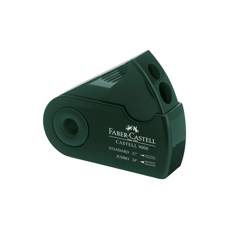  Fine art shop - Castell 9000 double pencil sharpener, green, Faber-Castell  | totenart.com