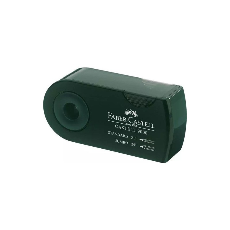  Fine art shop - Castell 9000 double pencil sharpener, green, Faber-Castell  | totenart.com