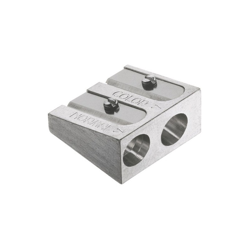  Fine art shop - Double metal pencil sharpener for colored pencils and chalk, Faber-Castell  | totenart.com