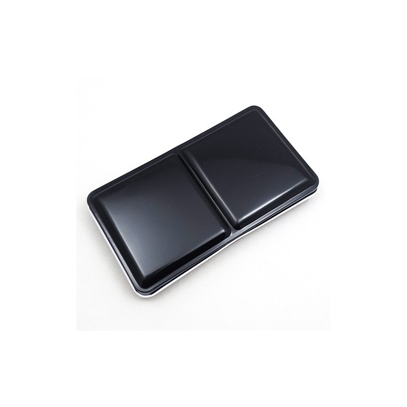 Fine art shop - Metal box for 12 godets (24 half godets), EMPTY, without rail, Black, White Nights  | totenart.com