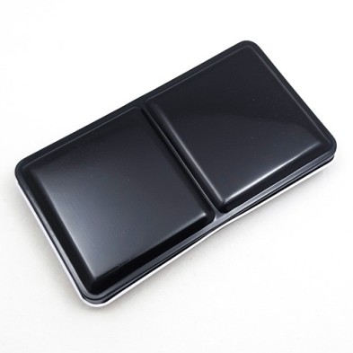 Fine art shop - Metal box for 12 godets (24 half godets), EMPTY, without rail, Black, White Nights  | totenart.com