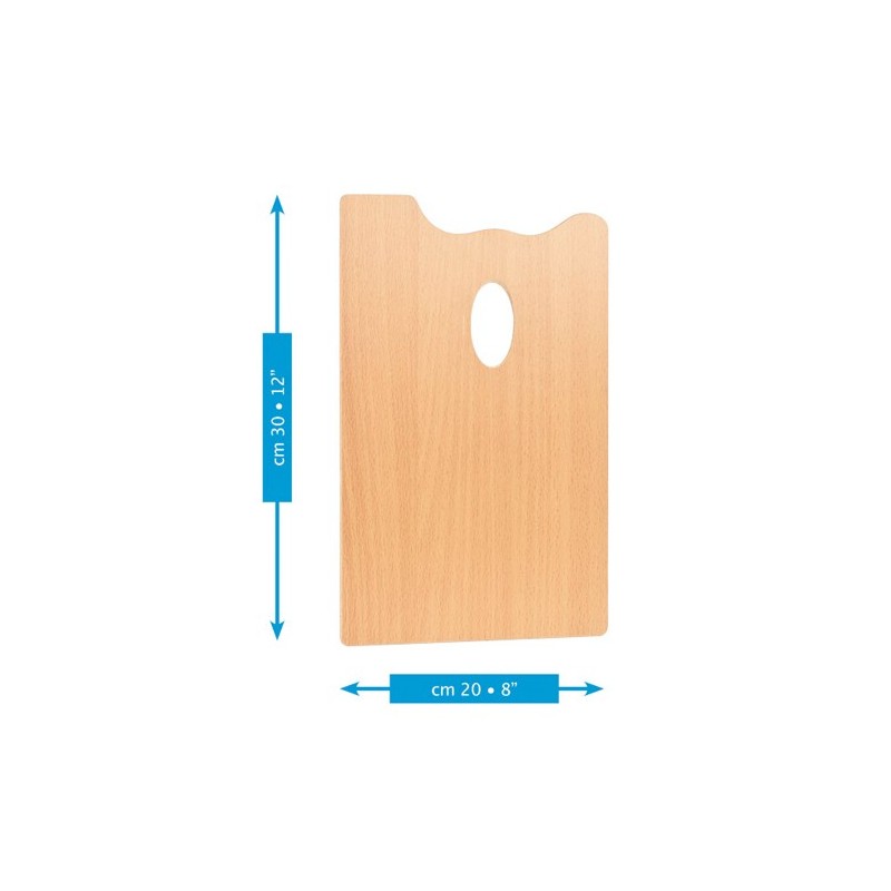  Fine art shop - Rectangular wooden paddle Mabef, 20x30 cm. | totenart.com