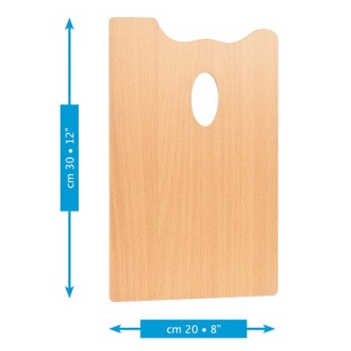  Fine art shop - Rectangular wooden paddle Mabef, 20x30 cm. | totenart.com